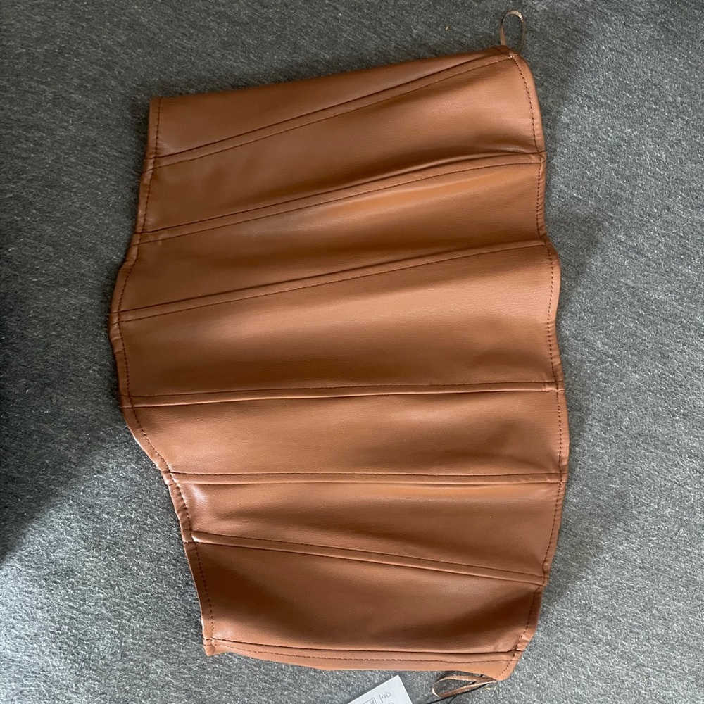 Zara leather corset NWT